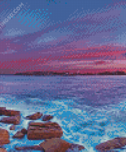 Manly Beach At Sunset Diamond Paintings