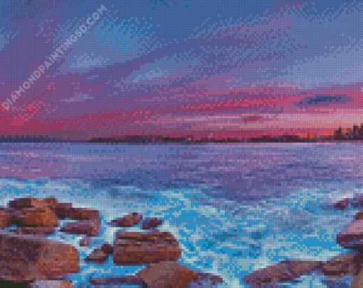 Manly Beach At Sunset Diamond Paintings