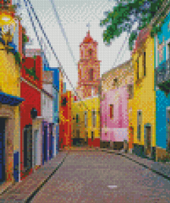Mexican Village Colorful Houses Diamond Paintings