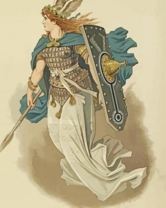 Norse Mythology Traditional Valkyrie By Carl Emil Doepler Diamond Paintings