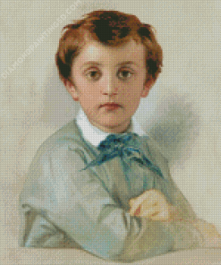 Portrait of Philippe Gregoire Delaroche by Paul Delaroche Diamond Paintings
