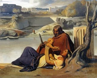 Resting On The Bank Of The Tiber by Paul Delaroche Diamond Paintings