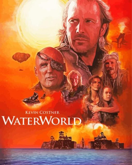 Waterworld Movie Poster Diamond Paintings