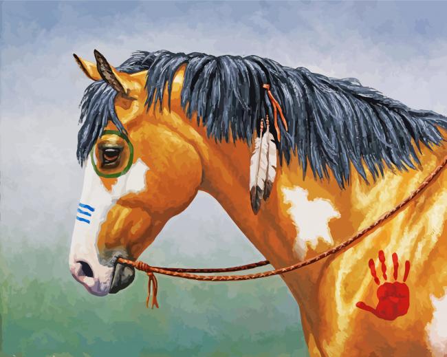Aesthetic Tribal Horses Diamond Painting 