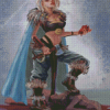 Brave Woman Viking Art Diamond Paintings