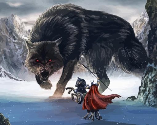 Fenrir vs Odin Diamond Paintings