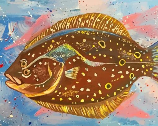 Flounder Fish Art Diamond Paintings