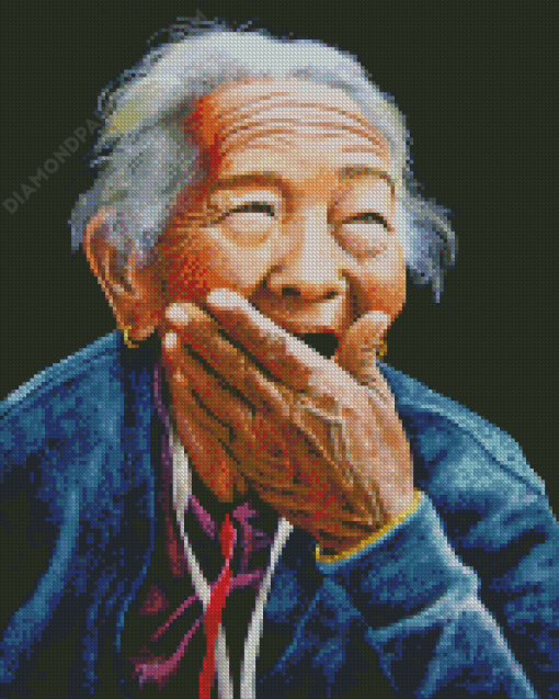 Old Laughing Lady Diamond Paintings