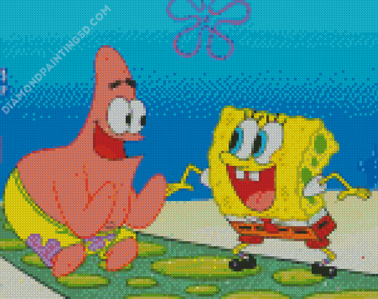 Finished another Spongebob diamond painting picture : r/littlespace