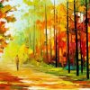 Abstract Walk Alone In The Autumn Diamond Paintings