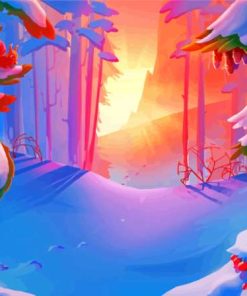 Aesthetic Winter Forest Diamond Paintings