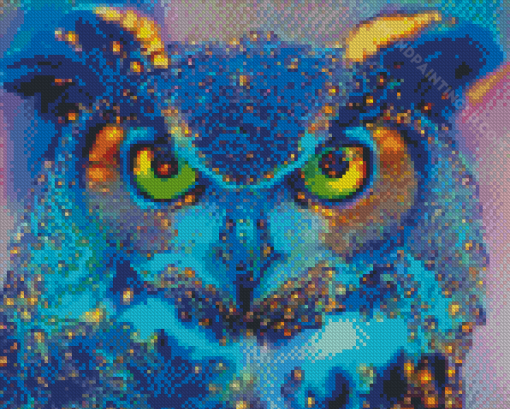 Blue Magic Owl Diamond Paintings
