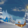 Christmas Snow Night Illustration Diamond Paintings
