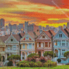 Color House San Francisco Sunset Diamond Paintings