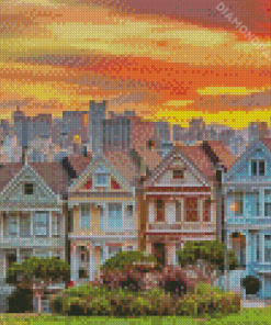 Color House San Francisco Sunset Diamond Paintings