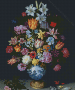 Flowers in Old Vase Diamond Paintings