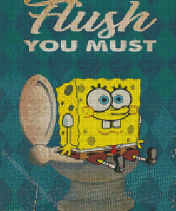 Flush You Must SpongeBob Diamond Paintings