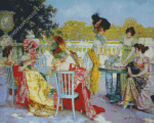 Girls Tea Party Diamond Paintings