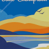 Lake Champlain Vermont Illustration Poster Diamond Paintings