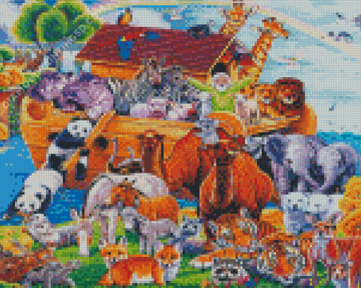 Noahs Ark And Animals Diamond Paintings