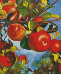 Red Apples Tree Diamond Paintings