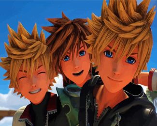 Roxas And His Friends Diamond Paintings