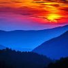 Sunset At Tennessee Mountains Diamond Paintings