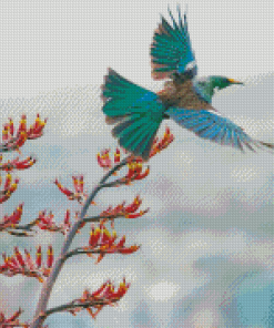 Tui Bird Flying Diamond Paintings