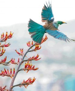 Tui Bird Flying Diamond Paintings