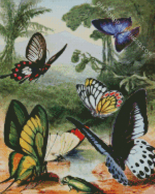 Vintage Butterflies Diamond Paintings