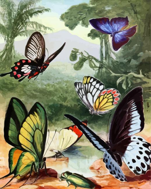 Vintage Butterflies Diamond Painting 