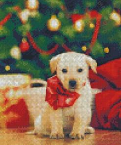 Adorable Christmas Dog Diamond Paintings