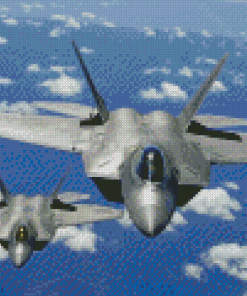 Aesthetic F 22 Aircraft Diamond Paintings