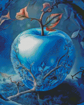 Aesthetic Blue Apple Diamond Paintings