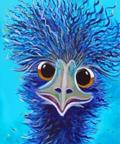 Aesthetic Blue Emu Bird Diamond Paintings