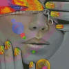 Aesthetic Monochrome Colorful Lady Diamond Paintings
