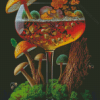 Aesthetic Mushrooms Cup Diamond Paintings
