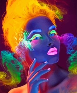 Aesthetic Neon Lady Diamond Paintings
