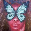 Black Woman With Butterfly On Face Diamond Paintings