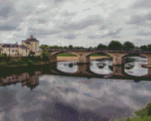 Bridge Over The River Chinon Diamond Paintings