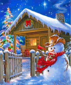 Christmas Cowboy Snowman Diamond Paintings