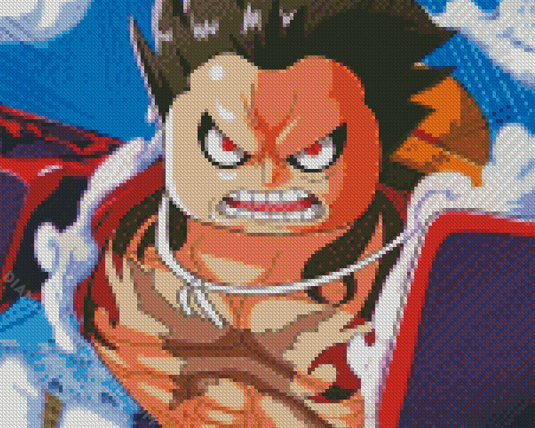 Cool Luffy Gear 4 One Piece Diamond Painting 