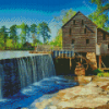 Historic Yates Mill Country Park Raleigh North Carolina Diamond Paintings