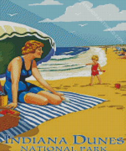 Indiana Dunes Poster Diamond Paintings