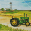 Old John Deere Tractor Diamond Paintings