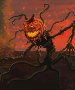 Pumpkin Scary Monster Halloween Art Diamond Paintings