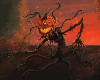 Pumpkin Scary Monster Halloween Art Diamond Paintings