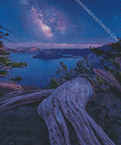 Starry Night Midnight Lake Diamond Paintings