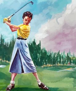 Vintage Woman Golfer Diamond Paintings
