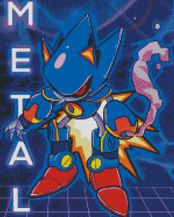 Aesthetic Metal Sonic Diamond Painting 